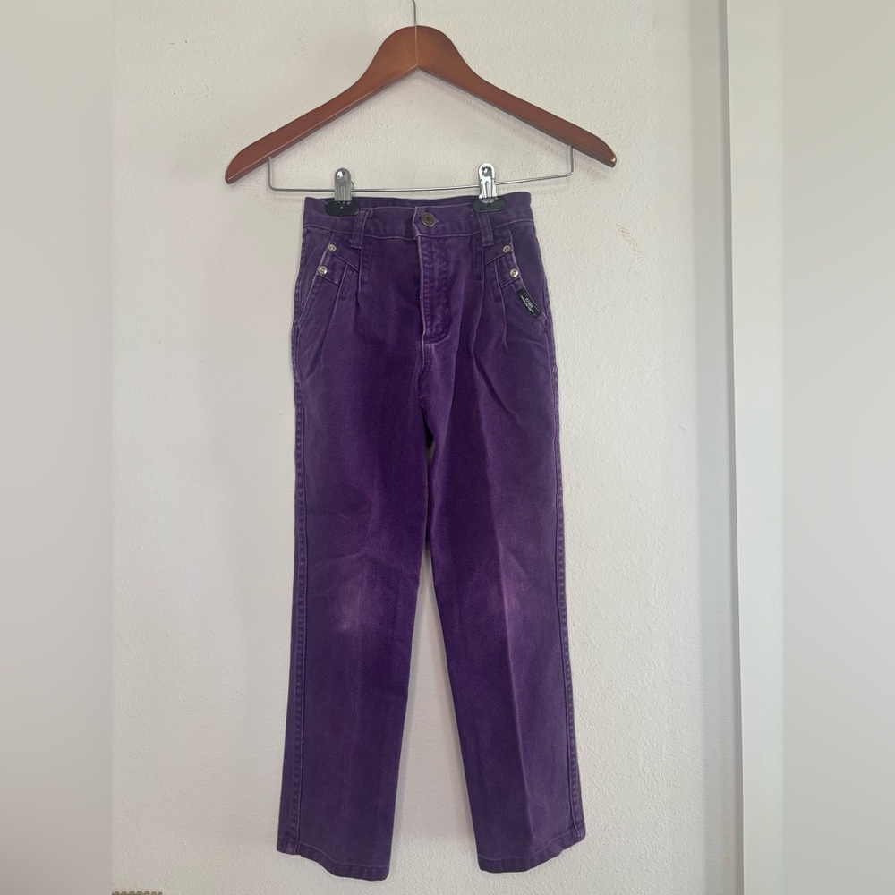 OZARK MOUNTAIN RETRO VINTAGE GIRLS PURPLE DENIM JEANS SZ 6